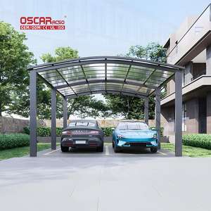 Abri de stationnement préfabriqué en alliage d'aluminium polycarbonate <span class=keywords><strong>2</strong></span> <span class=keywords><strong>poteaux</strong></span> S Garage cour extérieur jardin auvent Rv tente abri d'auto - Product Image 3