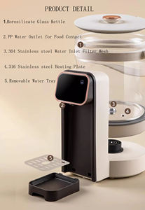 Distributeur d'eau électrique en verre 110v 220v, eau chaude, 3L, lait pour bébé, écran LCD réel, portable, corps amovible, pot à air en verre, distributeur d'eau électrique - Product Image 2