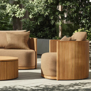 Canapé d'extérieur de luxe en teck canapé de jardin moderne pour hôtel canapé en bois canapé en teck meubles de patio en bois imperméable meubles de patio en bois - Product Image 1