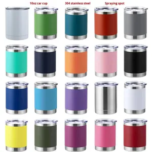 Custom High Quality Powder Coated 10Oz Lowball Tumbler Double Wall Insulated Coffee Stainless Steel Tumblers Cup Mugs - Product Image 5