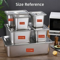 Bac Gastronorme Professionnel 1/1 GN en Acier Inoxydable, Idéal pour Buffet et Maintien au Chaud des Aliments en Hôtellerie, Excellent Rapport Qualité-Prix