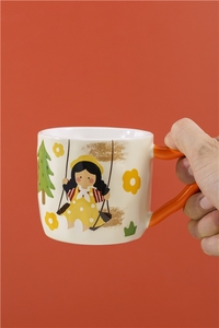 Customizable Cute Lovely Carton Ceramic Porcelain <b>Mug</b> Coffee Cup <b>Set</b> Porcelain Coffee Cup <b>Mug</b> <b>Set</b> With Lid Spoon - Product Image 4