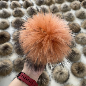 <span class=keywords><strong>Pompon</strong></span> en fourrure de raton laveur coloré 13cm-18cm, vente en <span class=keywords><strong>gros</strong></span>, chine, Offre Spéciale - Product Image 1