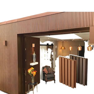 Contemporary WPC Grooved Wall Panel Cladding 20ft Exterior <b>Waterproof</b> Surface Treatment with Easy Installation and Modern Design - Product Image 1