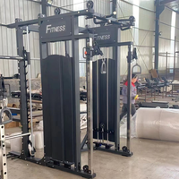 Máquina de entrenamiento funcional comercial con máquina Smith y poleas dobles ajustables para gimnasio