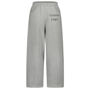 Pantalones Jogger para Hombre, Color Blanco Grisáceo, Bordados, Cintura Media, Tejido Grueso, Cintura Elástica, Cierre de Cremallera, Estilo Urbano - Product Image 1