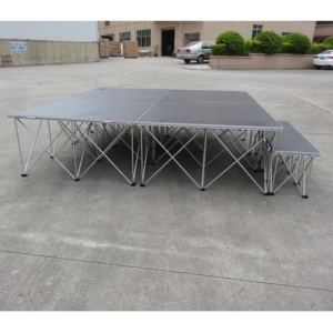 Escenario Portátil Ligero y Flexible con Plataforma de Madera Contrachapada y Soporte de Aleación de Aluminio para Eventos y Festivales Musicales, Fácil de Montar - Product Image 6
