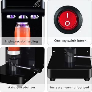 Machine de scellage de boîtes semi-automatique mécanique pour l'emballage de boissons et d'aliments avec bouchonnage en aluminium - Product Image 2