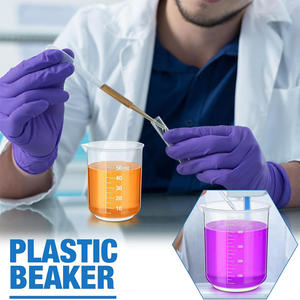 थोक कस्टम 10 मिली 25 मिली 50 मिलीलीटर 100 मिलीलीटर 150 मिली 250 मिली 500 मिली 1000 मिली लैब ने प्लास्टिक बीकर को मापने वाली स्नातक - Product Image 3