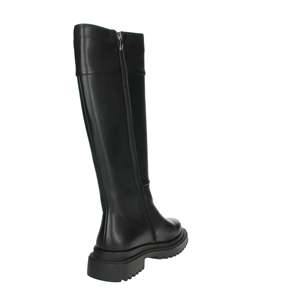 Bottes hautes pour femme Manufacture D'Essai en cuir noir avec fermeture éclair et semelle plateforme - Product Image 3