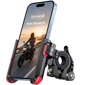 Support de téléphone pour moto Lamicall BP11 durable, fixation rapide 1s, support de vélo, pince de fixation, design antivol, offre promotionnelle - Product Image 1