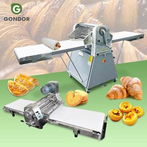 Automatic Manual <b>Mini</b> Pastry Croissant Conveyor Belt <b>Table</b> Top Make Dough Sheeter Machine for Home Use - Product Image 1