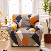 Housse de canapé personnalisée en gros, motifs géométriques modernes, design imprimé, lavable, extensible et élastique
