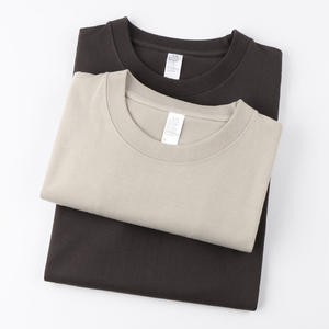 YWGH T-shirt printemps 260 <span class=keywords><strong>Gramme</strong></span> bouffée impression personnalisée pour hommes ajusté mélange couleur t-shirts imprimé logo personnalisé blanc coton lourd t-shirt - Product Image 1