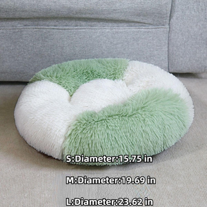 Lit pour chat en fourrure synthétique super douce et longue, écologique, pour l'hiver, pour chats, chiens, petits animaux, luxueux, rembourré d'éponge - Product Image 2