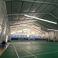 Abri temporaire de compétition sportive à grande portée pour terrain de pickleball extérieur