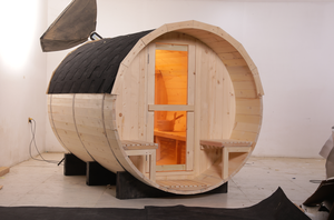 Kit extérieur de sauna de baril <span class=keywords><strong>en</strong></span> <span class=keywords><strong>bois</strong></span> de cèdre avec le sauna de baril de poêle à <span class=keywords><strong>bois</strong></span> à vendre - Product Image 6