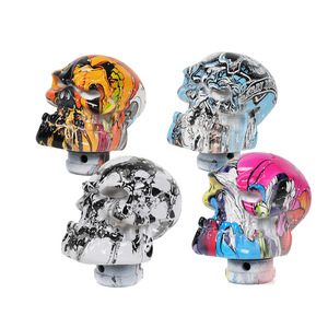 Graffiti Resin Skull <b>Shift</b> <b>Knob</b> SFN153 Plastic Ergonomic Car Gear <b>Knob</b> - Product Image 2