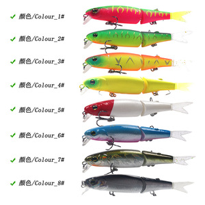 Minnow Lure 88mm 7.2g Two Section Soft Tail <b>Floating</b> Bait For Bass Freshwater <b>Fishing</b> - Product Image 3
