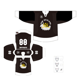 Maglia da Hockey su Ghiaccio Traspirante con Stampa Sublimatica - Personalizzabile con Nomi e Numeri <span class=keywords><strong>di</strong></span> <span class=keywords><strong>Squadra</strong></span>/Giocatore, Design Reversibile, 100% dal Produttore Cinese - Product Image 6