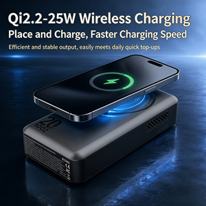 <span class=keywords><strong>Batería</strong></span> Semisólida de 20000mAh, Banco de Energía Magnético de 100W, Cargador Rápido Bidireccional, Soporte AC, Cable, Pantalla Digital, Ventilador de Refrigeración - Product Image 5