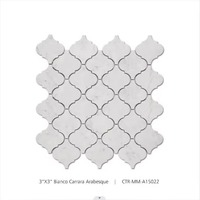 Collection de mosaïques en marbre blanc Bianco Carrara Centurymosaic, mosaïque de sol et de mur polie, crédence de cuisine en marbre, vente en gros