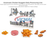 Industriële automatische food grade SUS304 continue vormgevingslijn voor tempura-beslag, paneermeel en nuggets.