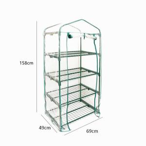Soporte para Plantas de Cuarto Piso, con Cubierta Transparente de PVC, sin Polea Inferior, para Flores - Product Image 2