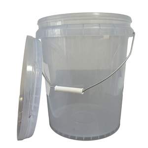 20L Plastic Bucket with Hand Screw Lid for Packaging <b>Drums</b> <b>Pails</b> and <b>Barrels</b> Replaceable iron handle - Product Image 3