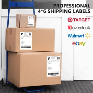 Etiqueta adhesiva térmica de PVC 4x6 personalizada listada en fábrica, uso de código de barras para comida de supermercado, precio de promoción para etiquetas de envío personalizadas - Product Image 3