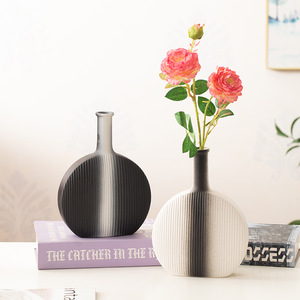 Jarrón de Porcelana Estilo Bohemio, Adorno para Arreglos Florales Secos, Cultivador de Agua, Decoración del Hogar para Pascua, Base Antideslizante Creativa y Simple - Product Image 2