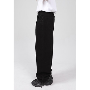 Envío Rápido, <span class=keywords><strong>Jeans</strong></span> Negros Simples para <span class=keywords><strong>Hombre</strong></span>, <span class=keywords><strong>Jeans</strong></span> Holgados de Felpa Francesa, Lavado Vintage, Estilo Urbano, Pantalones Jean <span class=keywords><strong>Hombre</strong></span> - Product Image 5