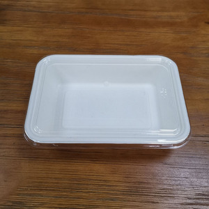 Plateau alimentaire en pâte à papier écologique jetable <span class=keywords><strong>avec</strong></span> <span class=keywords><strong>couvercle</strong></span> en <span class=keywords><strong>plastique</strong></span> transparent Plat et <span class=keywords><strong>assiette</strong></span> à bagasse - Product Image 6