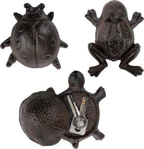 Coccinelle en fonte porte-clés secret figurine animale coccinelle <span class=keywords><strong>scarabée</strong></span> boîte à clés pour la décoration intérieure extérieure de la maison - Product Image 5