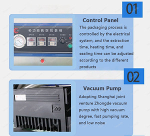 Envasadora al Vacío Doble, Empacadora al Vacío para Pollos y <span class=keywords><strong>Carne</strong></span>, Mini Empacadora al Vacío de Doble Cámara - Product Image 3