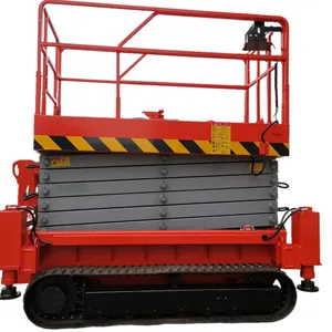 8m Rough Terrain Mobile Self Propelled Crawler Hydraulic Electric Scissor Aerial Lift With Tracks