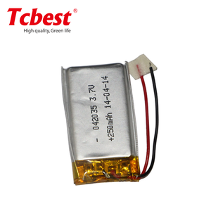 Polymer TC402035 li-polímero Rechargeable battery <span class=keywords><strong>3</strong></span>,7 v with 250mAh - Product Image 6