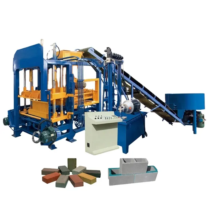 Qt 4-15 Factory hot models Low price high quality hollow solid concrete brick making machinery (H)