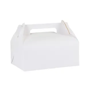 矩形牛皮纸蛋糕盒，带手柄，用于蛋糕/astri/礼品递送包装饼干