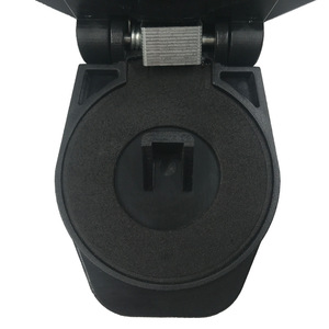 7 Pin Waterproof Trailer <b>Plug</b> Socket Cover Ip66 Abs Black For Rv Adapter Taillight Signal Connector - Product Image 2