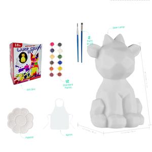 HARDWORK Set de Luz Nocturna DIY para Pintar y Dibujar para Niños, Juguete Educativo con Diseño de <span class=keywords><strong>Vaca</strong></span> Pequeña para Rellenar con Colores - Product Image 2