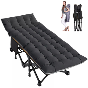 Cama <span class=keywords><strong>de</strong></span> <span class=keywords><strong>Viaje</strong></span> Portátil con Marco <span class=keywords><strong>de</strong></span> Acero, Cama <span class=keywords><strong>Plegable</strong></span> <span class=keywords><strong>para</strong></span> el Hogar y la Oficina, Camas Plegables Portátiles <span class=keywords><strong>para</strong></span> Acampar con Colchón - Product Image 1