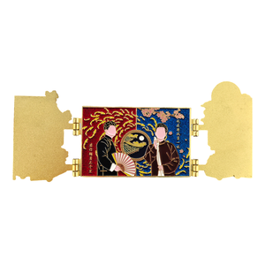 مخصصة مفتوحة وإغلاق دبابيس طية صدر السترة المفصلي معدن سبائك الزنك المفصلي شارات المينا الناعمة - Product Image 4