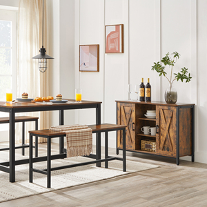 <span class=keywords><strong>VASAGLE</strong></span> Bancs d'intérieur de style mid-century en gros, robustes, avec cadre en métal, ensemble de 2 <span class=keywords><strong>chaises</strong></span> de salle à manger pour la maison, le bar et l'appartement - Product Image 3