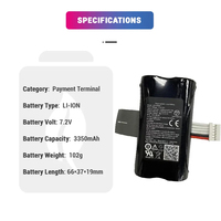 Paket Baterai Lithium Revolbat Berkualitas Tinggi 7.2V 3350mAh Pengganti Baterai Li-ion untuk AXIUM DX8000 LD18650K-1 Pembayaran POS