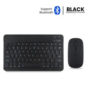 Mini teclado y mouse recargable Bluetooth teclado y mouse blanco Combo teclado y mouse inalámbricos Combo para tabletas ios
