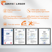Machine de marquage laser à fibre entièrement fermée JUNFEI 20W 30W 50W, graveur laser de bureau pour métal, plastique, bijoux, certifiée CE FDA