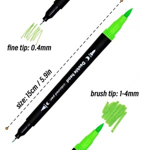 Trẻ Em Không Độc Hại 12,24 Màu Nước Bút Đánh Dấu Thiết Lập Nhựa Đôi End Cho Vẽ - Product Image 4