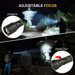 Ngân hàng điện Zoom Torch xhp90 tay USB lumen cao 100000 taschenlampe công suất cao mạnh mẽ Led siêu sáng đèn pin có thể sạc lại