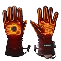 Guantes Inteligentes Delgados con Calefacción para Esquí al Aire Libre, 7.4V, Forros Térmicos Inteligentes para Motociclistas, Calentadores de Manos Recargables
